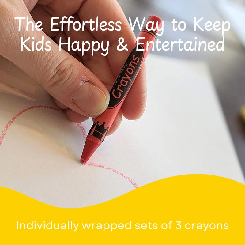 CrayonKing 240 Sets of 3-Packs (720 Bulk Crayons) â€“ Restaurants, Classrooms, Parties & Events â€“ Kid-Safe, Pre-Packaged, Assorted Colors Non-Toxic Crayons - Image 2